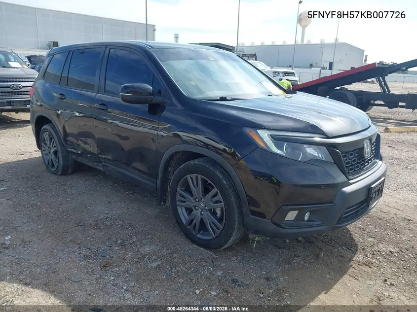 2019 Honda Passport Ex-L VIN: 5FNYF8H57KB007726 Lot: 45264344