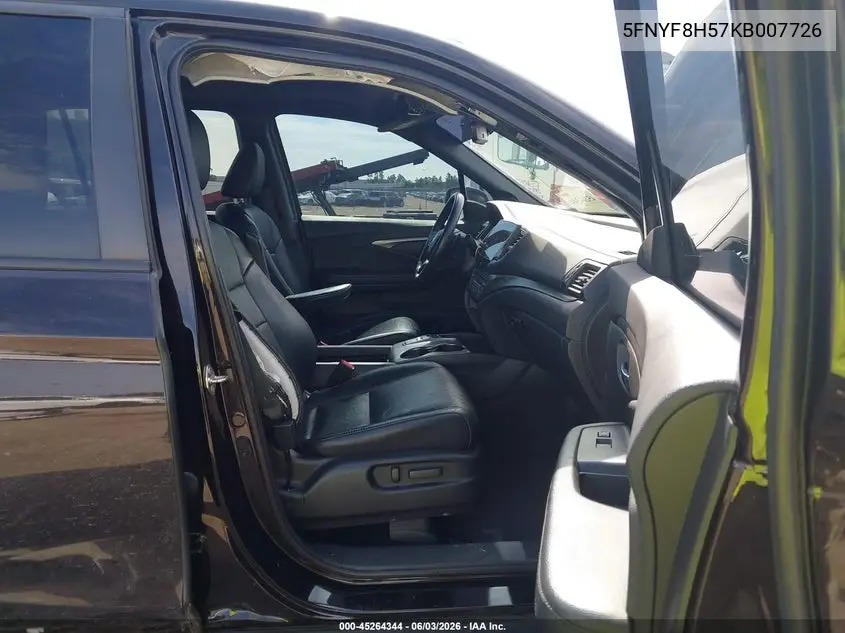 2019 Honda Passport Ex-L VIN: 5FNYF8H57KB007726 Lot: 45264344