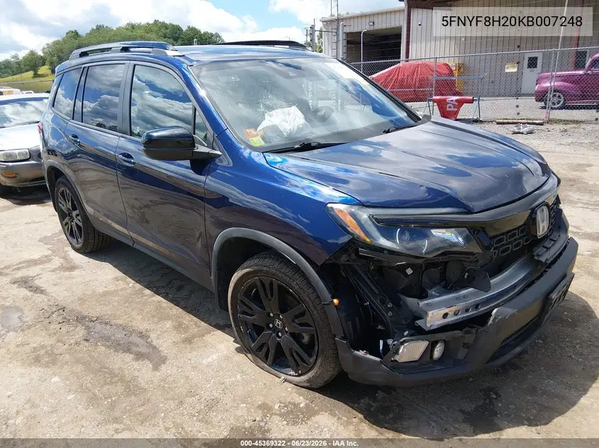 2019 Honda Passport Sport VIN: 5FNYF8H20KB007248 Lot: 45369322