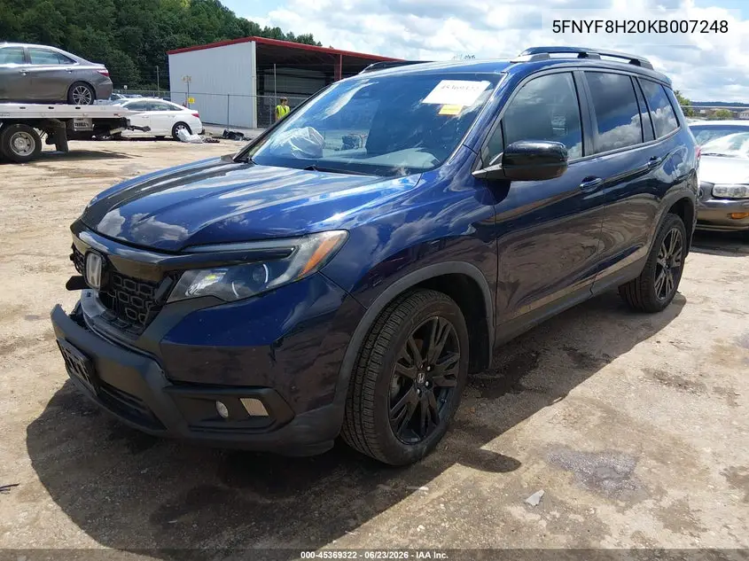2019 Honda Passport Sport VIN: 5FNYF8H20KB007248 Lot: 45369322