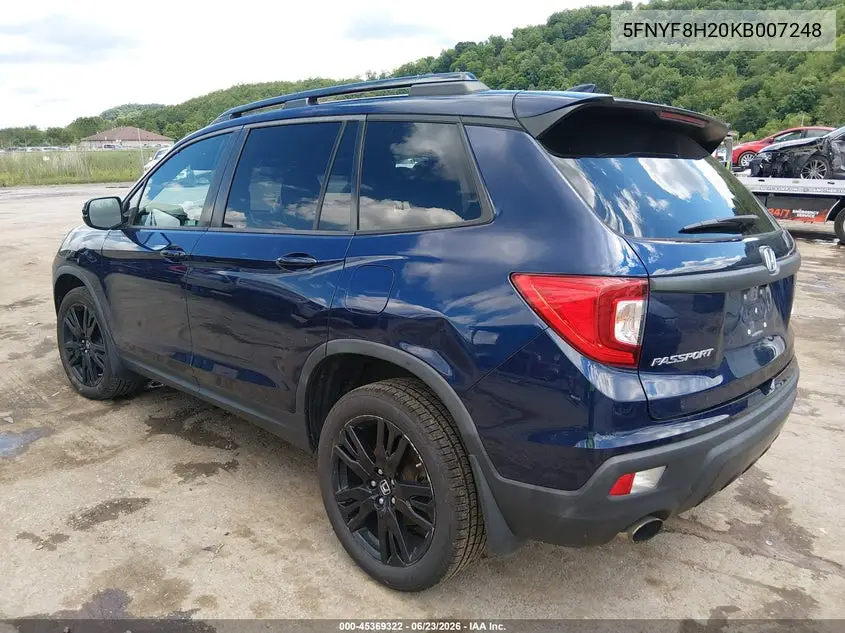 2019 Honda Passport Sport VIN: 5FNYF8H20KB007248 Lot: 45369322