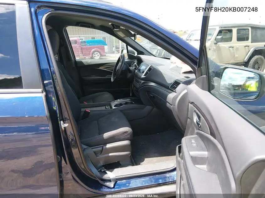 2019 Honda Passport Sport VIN: 5FNYF8H20KB007248 Lot: 45369322
