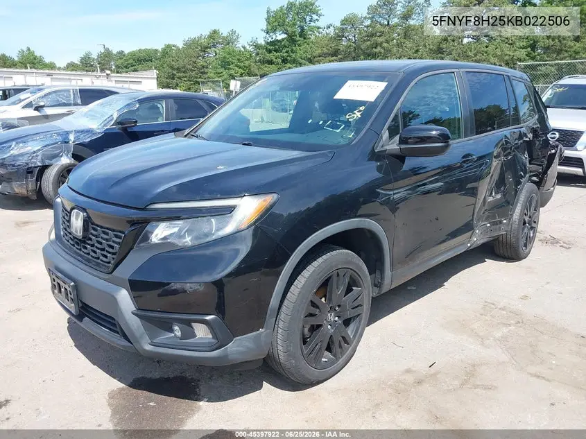 2019 Honda Passport Sport VIN: 5FNYF8H25KB022506 Lot: 45397922