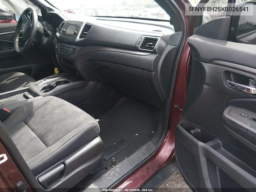2019 Honda Passport Sport VIN: 5FNYF8H25KB026541 Lot: 45425171