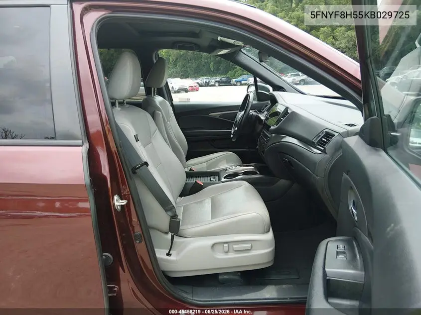 2019 Honda Passport Ex-L VIN: 5FNYF8H55KB029725 Lot: 45458219