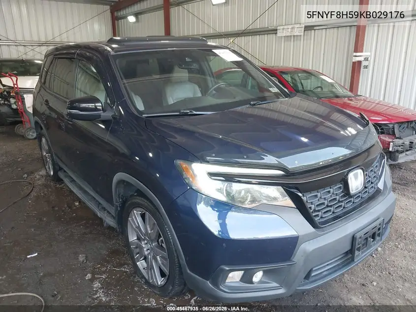 2019 Honda Passport Ex-L VIN: 5FNYF8H59KB029176 Lot: 45467935