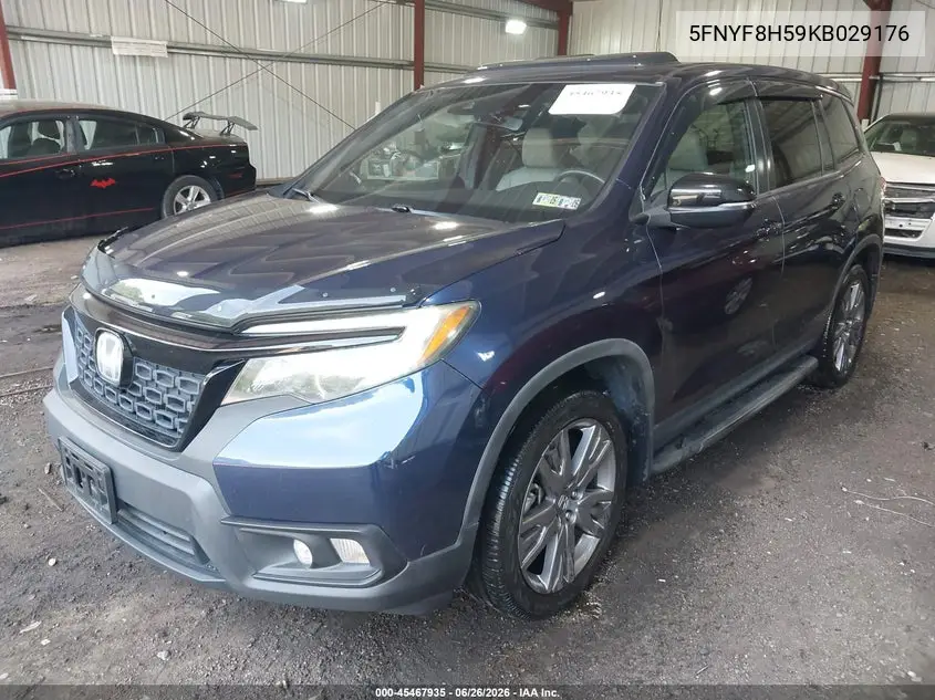 2019 Honda Passport Ex-L VIN: 5FNYF8H59KB029176 Lot: 45467935