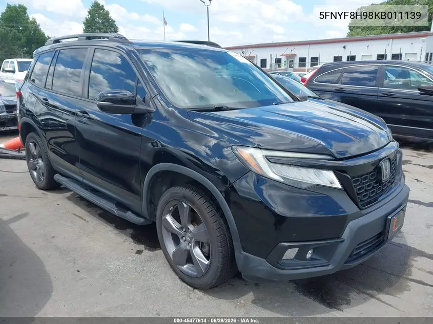 2019 Honda Passport Touring VIN: 5FNYF8H98KB011139 Lot: 45477614