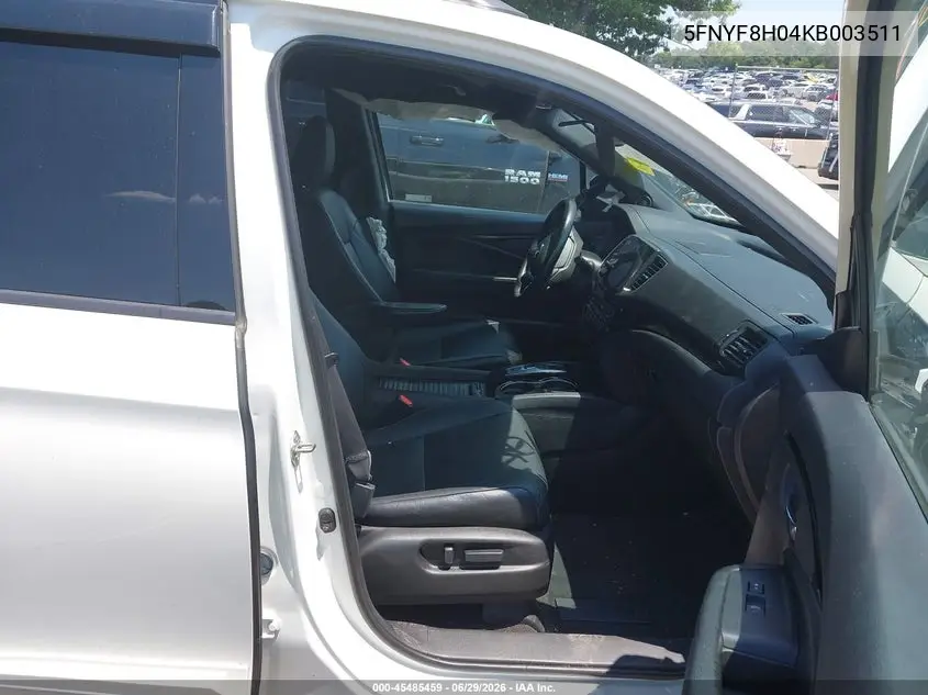 2019 Honda Passport Elite VIN: 5FNYF8H04KB003511 Lot: 45485459