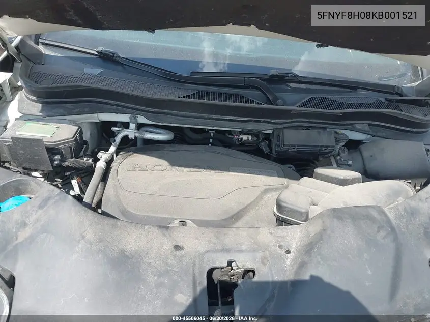 2019 Honda Passport Elite VIN: 5FNYF8H08KB001521 Lot: 45506045