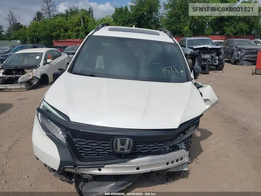 2019 Honda Passport Elite VIN: 5FNYF8H08KB001521 Lot: 45506045