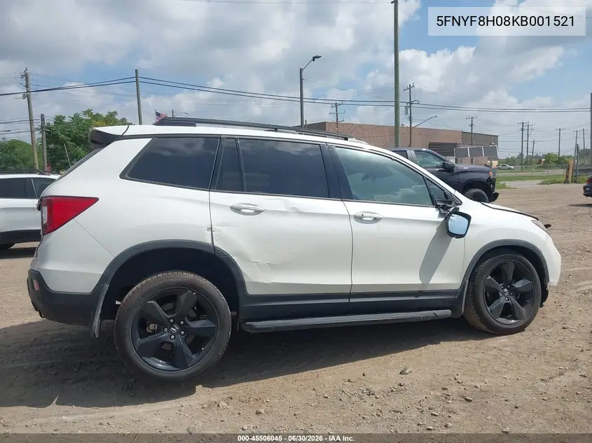 2019 Honda Passport Elite VIN: 5FNYF8H08KB001521 Lot: 45506045