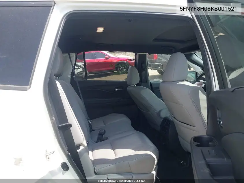 2019 Honda Passport Elite VIN: 5FNYF8H08KB001521 Lot: 45506045