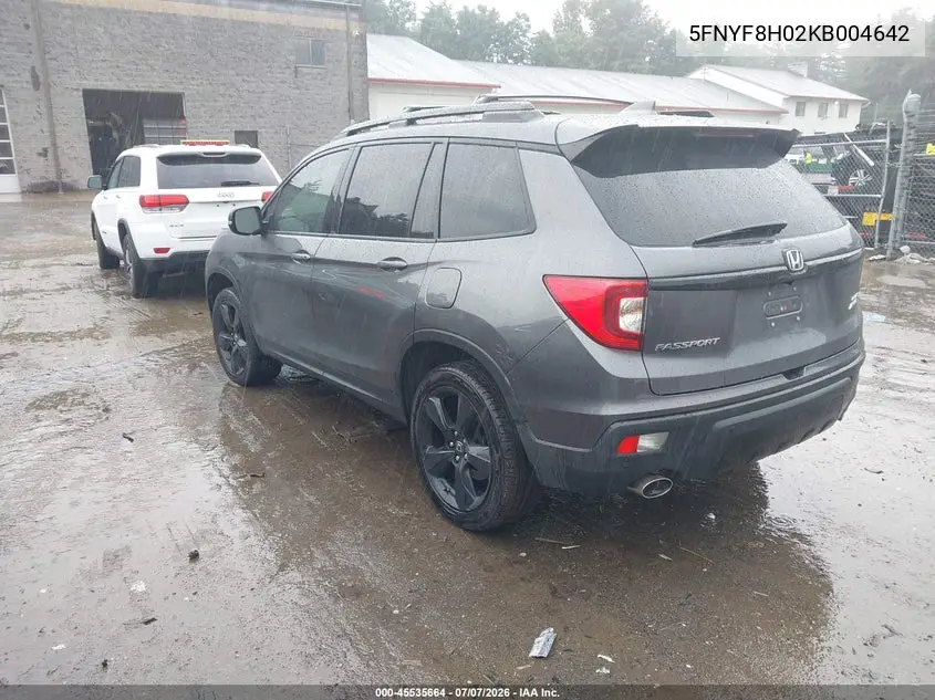 2019 Honda Passport Elite VIN: 5FNYF8H02KB004642 Lot: 45535664