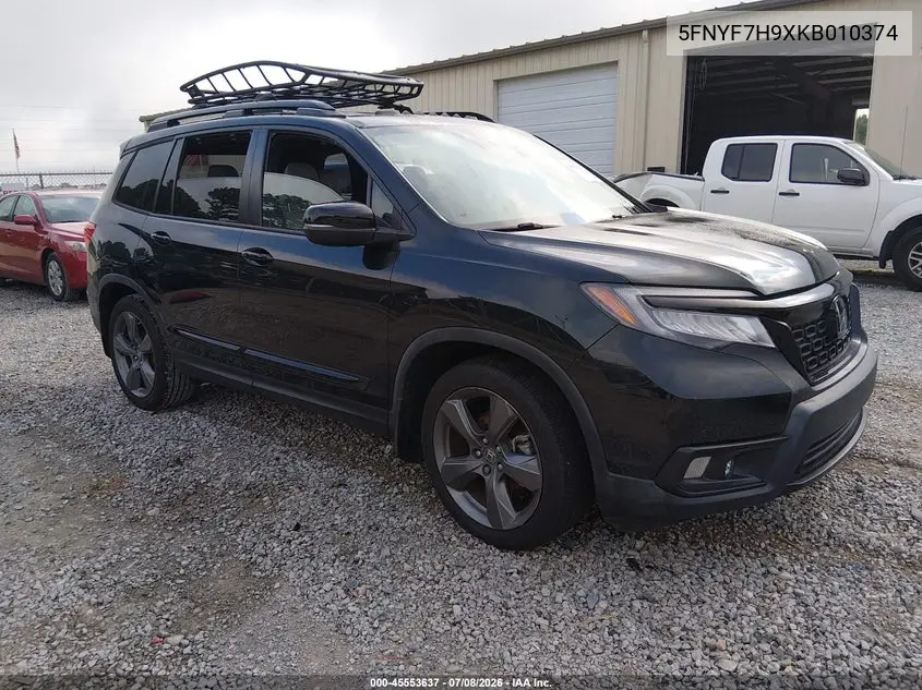 2019 Honda Passport Touring VIN: 5FNYF7H9XKB010374 Lot: 45553637