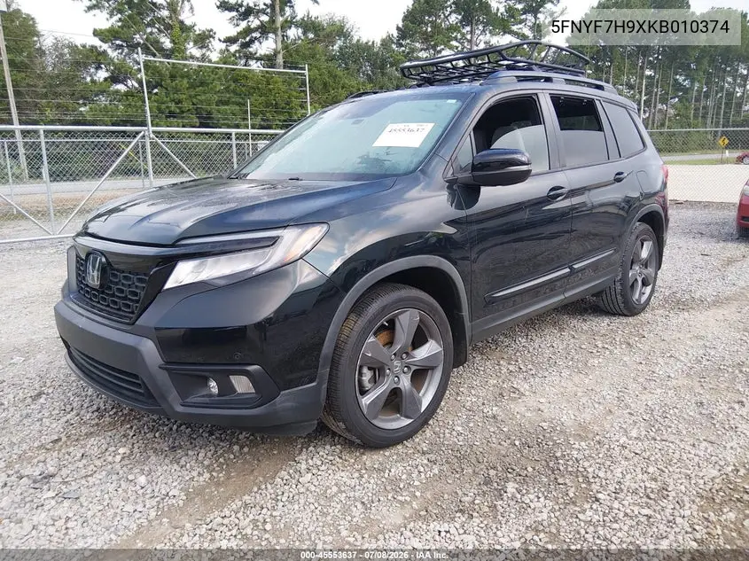 2019 Honda Passport Touring VIN: 5FNYF7H9XKB010374 Lot: 45553637