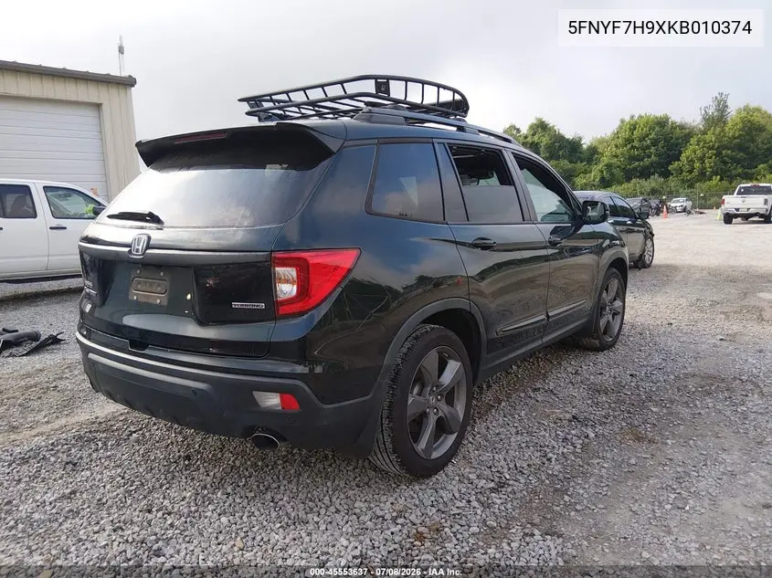 2019 Honda Passport Touring VIN: 5FNYF7H9XKB010374 Lot: 45553637