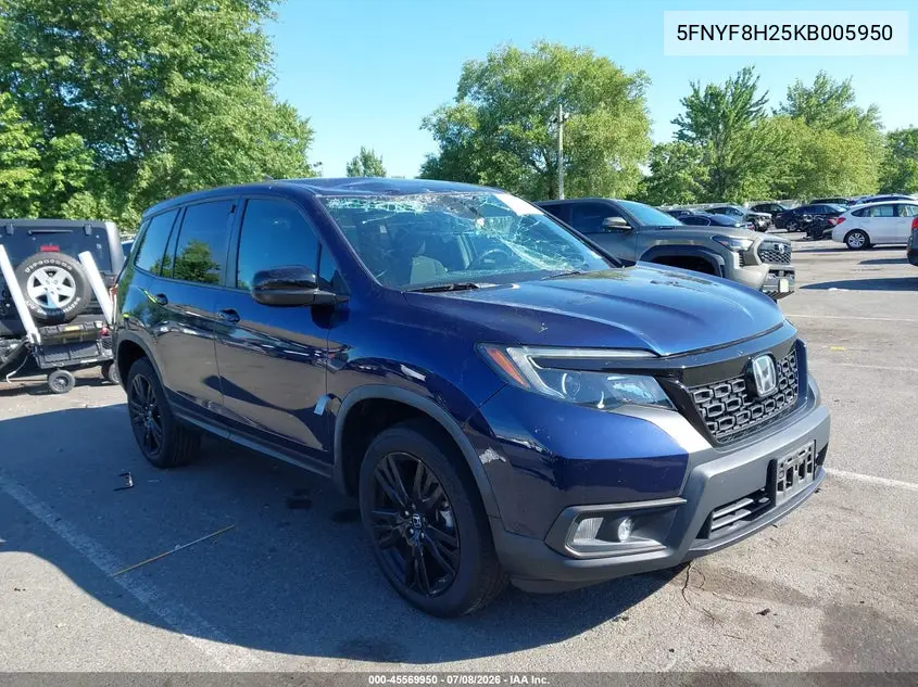 2019 Honda Passport Sport VIN: 5FNYF8H25KB005950 Lot: 45569950