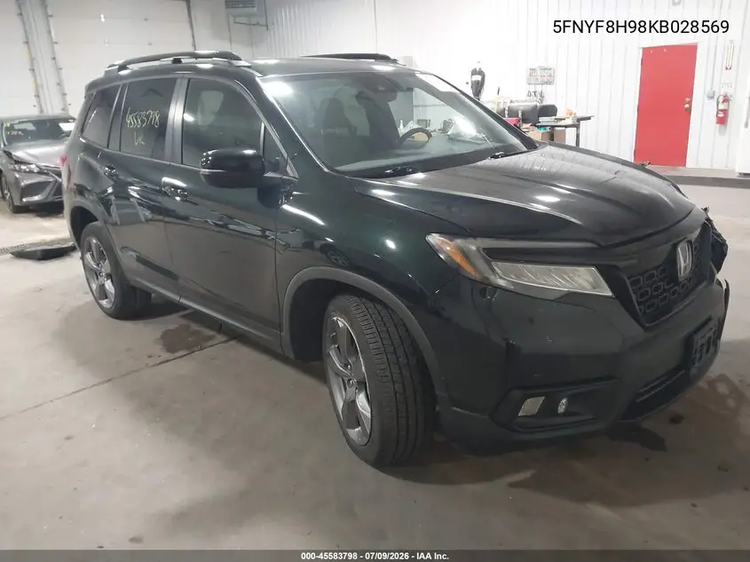 2019 Honda Passport Touring VIN: 5FNYF8H98KB028569 Lot: 45583798
