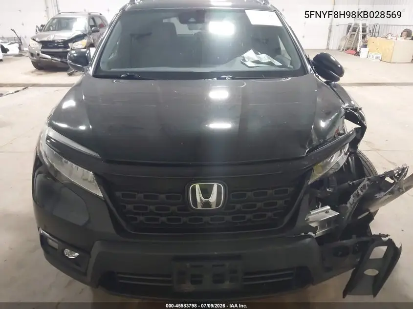 2019 Honda Passport Touring VIN: 5FNYF8H98KB028569 Lot: 45583798