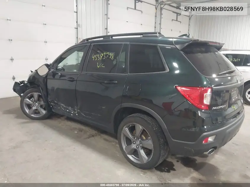 2019 Honda Passport Touring VIN: 5FNYF8H98KB028569 Lot: 45583798