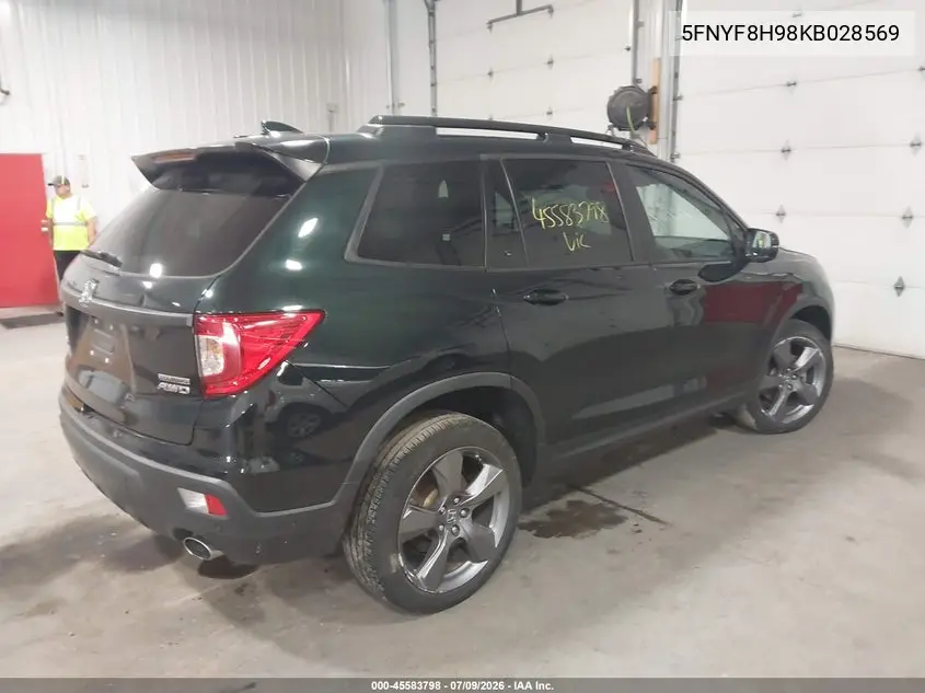 2019 Honda Passport Touring VIN: 5FNYF8H98KB028569 Lot: 45583798
