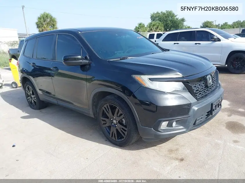2019 Honda Passport Sport VIN: 5FNYF7H20KB006580 Lot: 45603469