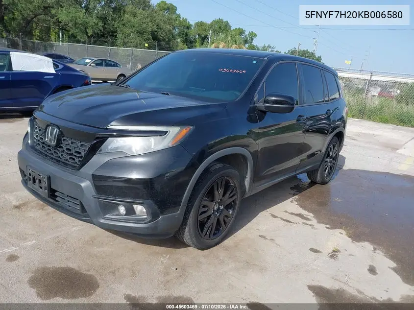 2019 Honda Passport Sport VIN: 5FNYF7H20KB006580 Lot: 45603469