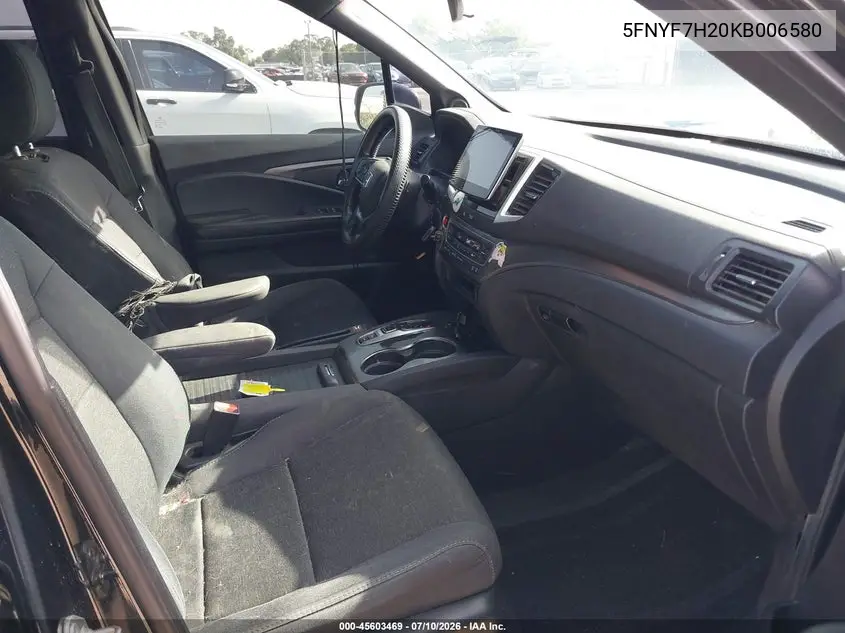 2019 Honda Passport Sport VIN: 5FNYF7H20KB006580 Lot: 45603469