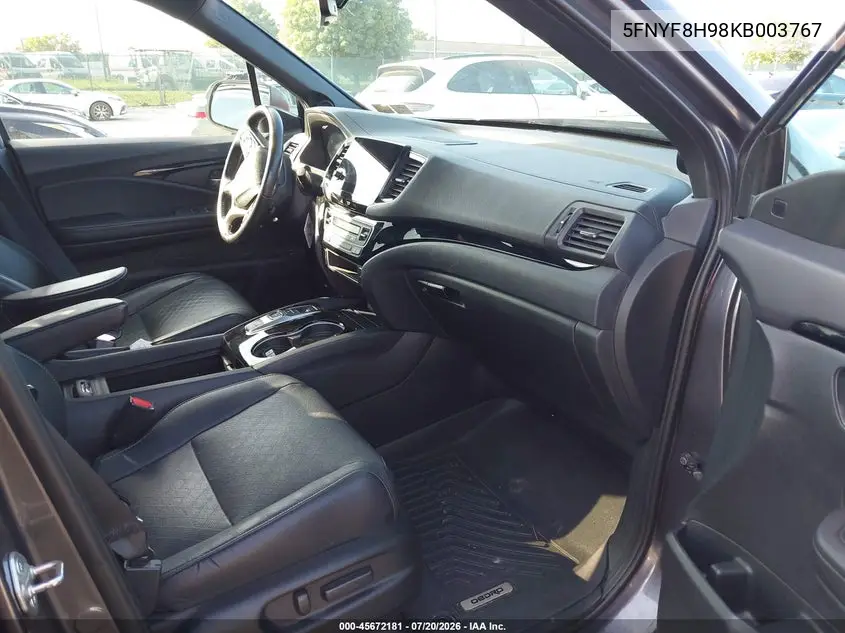2019 Honda Passport Touring VIN: 5FNYF8H98KB003767 Lot: 45672181