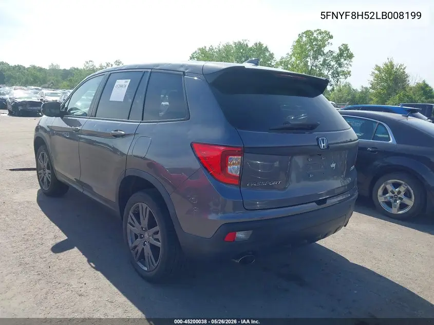 2020 Honda Passport Awd Ex-L VIN: 5FNYF8H52LB008199 Lot: 45200038