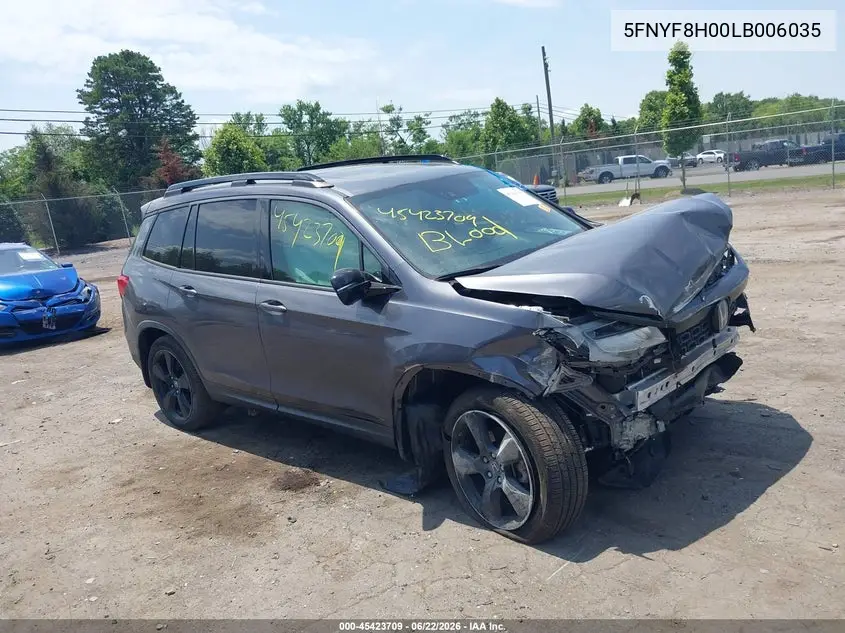 2020 Honda Passport Awd Elite VIN: 5FNYF8H00LB006035 Lot: 45423709