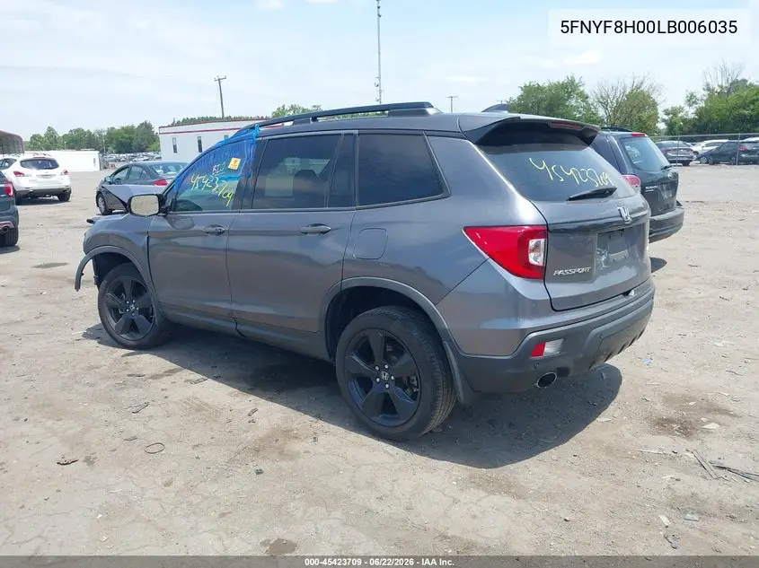 2020 Honda Passport Awd Elite VIN: 5FNYF8H00LB006035 Lot: 45423709