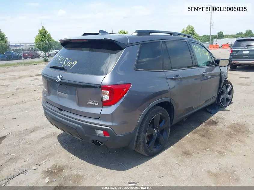 2020 Honda Passport Awd Elite VIN: 5FNYF8H00LB006035 Lot: 45423709