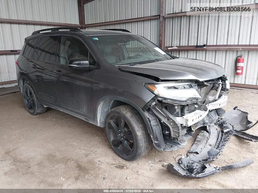 2020 Honda Passport Awd Elite VIN: 5FNYF8H08LB008566 Lot: 45504435