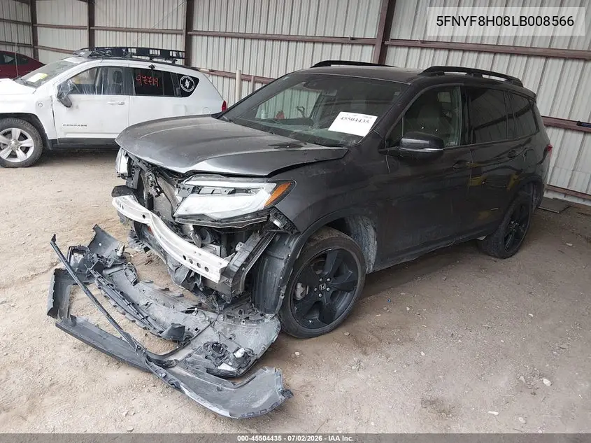 2020 Honda Passport Awd Elite VIN: 5FNYF8H08LB008566 Lot: 45504435