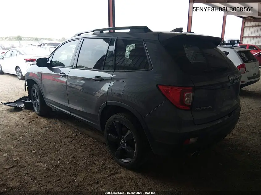2020 Honda Passport Awd Elite VIN: 5FNYF8H08LB008566 Lot: 45504435