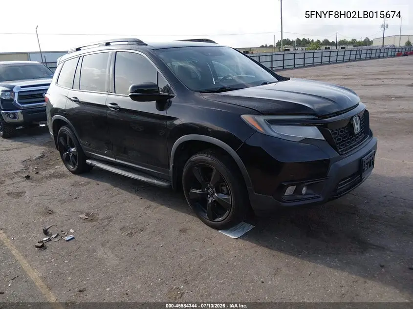2020 Honda Passport Awd Elite VIN: 5FNYF8H02LB015674 Lot: 45584344