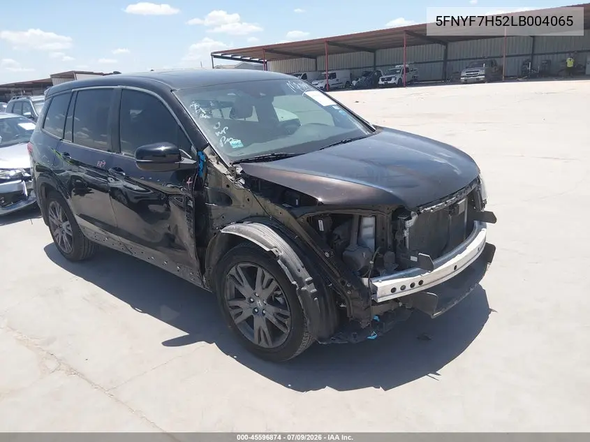 2020 Honda Passport 2Wd Ex-L VIN: 5FNYF7H52LB004065 Lot: 45596874