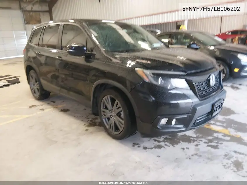 2020 Honda Passport 2Wd Ex-L VIN: 5FNYF7H57LB006202 Lot: 45619849