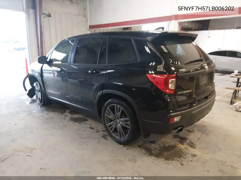 2020 Honda Passport 2Wd Ex-L VIN: 5FNYF7H57LB006202 Lot: 45619849