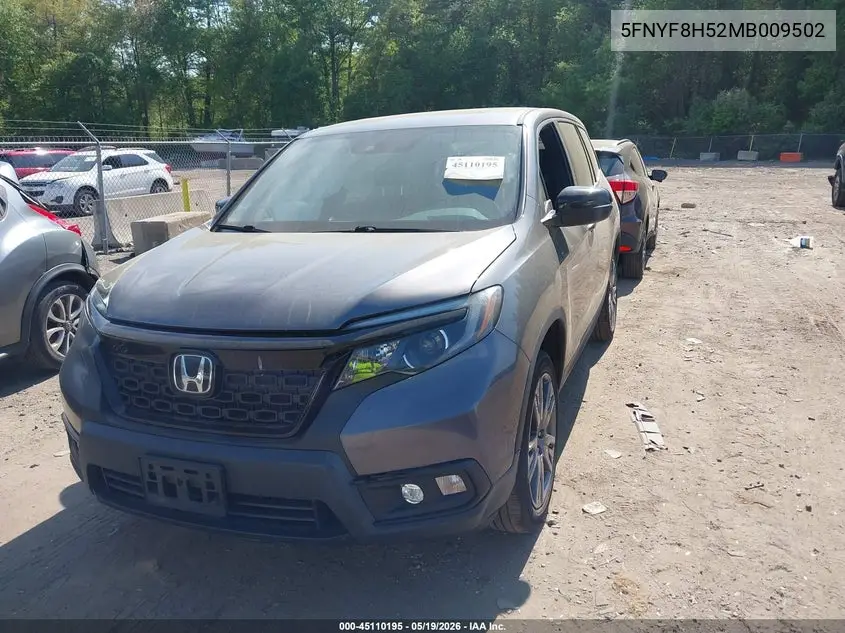 2021 Honda Passport Awd Ex-L VIN: 5FNYF8H52MB009502 Lot: 45110195