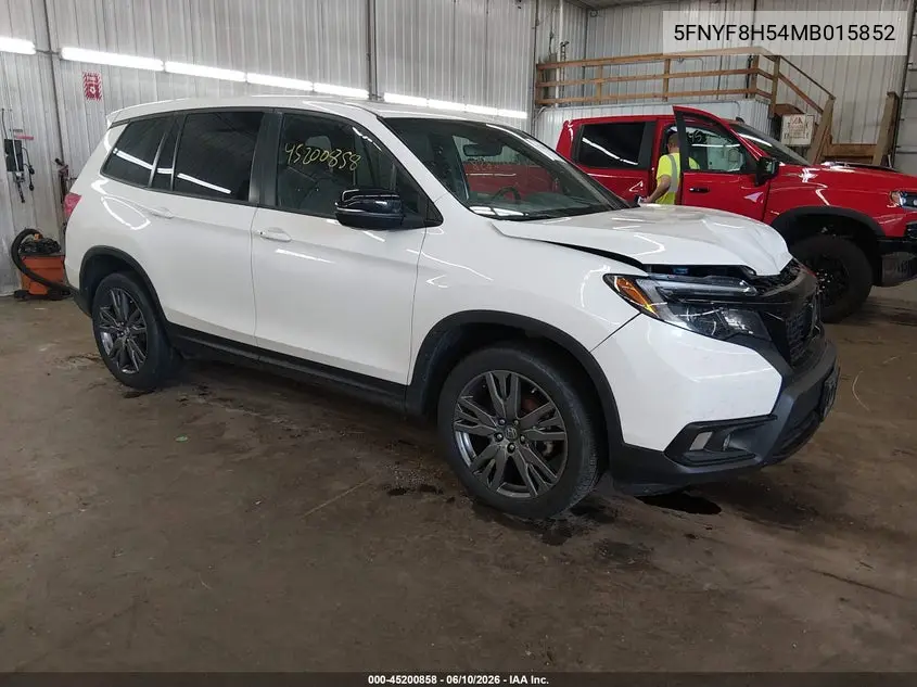 2021 Honda Passport Awd Ex-L VIN: 5FNYF8H54MB015852 Lot: 45200858