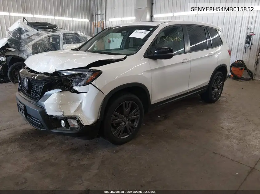 2021 Honda Passport Awd Ex-L VIN: 5FNYF8H54MB015852 Lot: 45200858