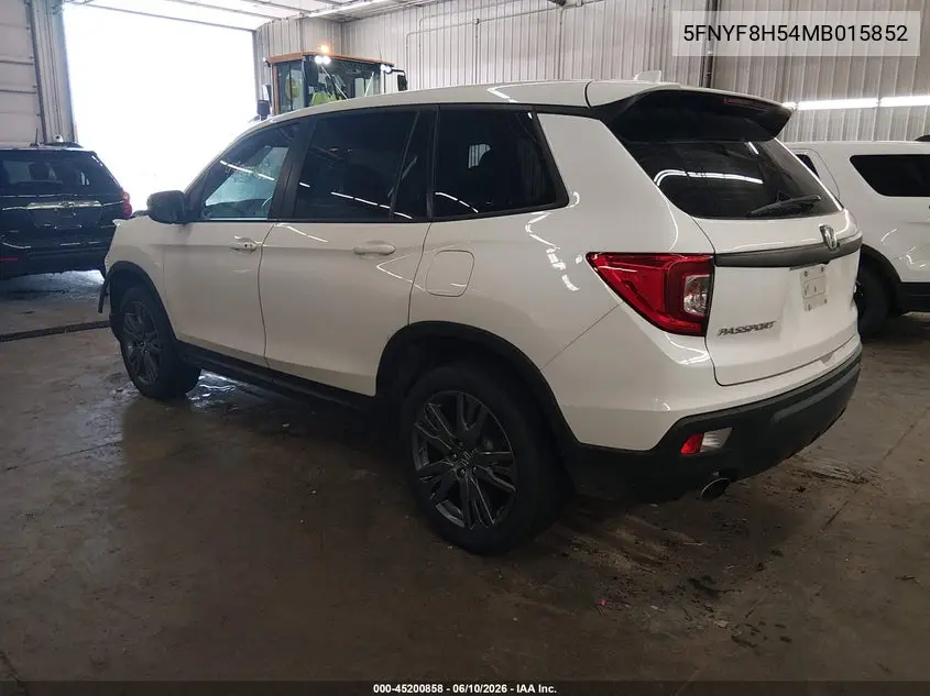 2021 Honda Passport Awd Ex-L VIN: 5FNYF8H54MB015852 Lot: 45200858