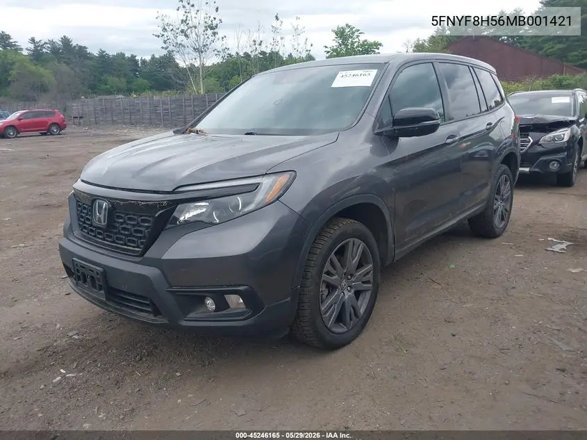 2021 Honda Passport Awd Ex-L VIN: 5FNYF8H56MB001421 Lot: 45246165