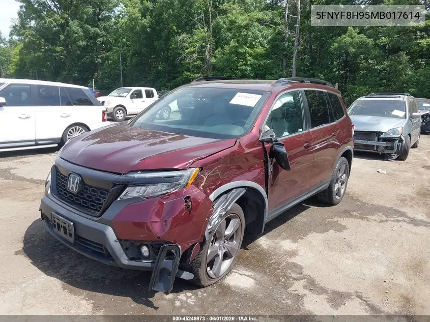 2021 Honda Passport Awd Touring VIN: 5FNYF8H95MB017614 Lot: 45248973