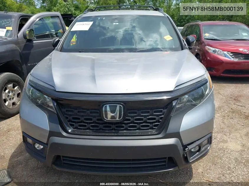 2021 Honda Passport Awd Ex-L VIN: 5FNYF8H58MB000139 Lot: 45308300