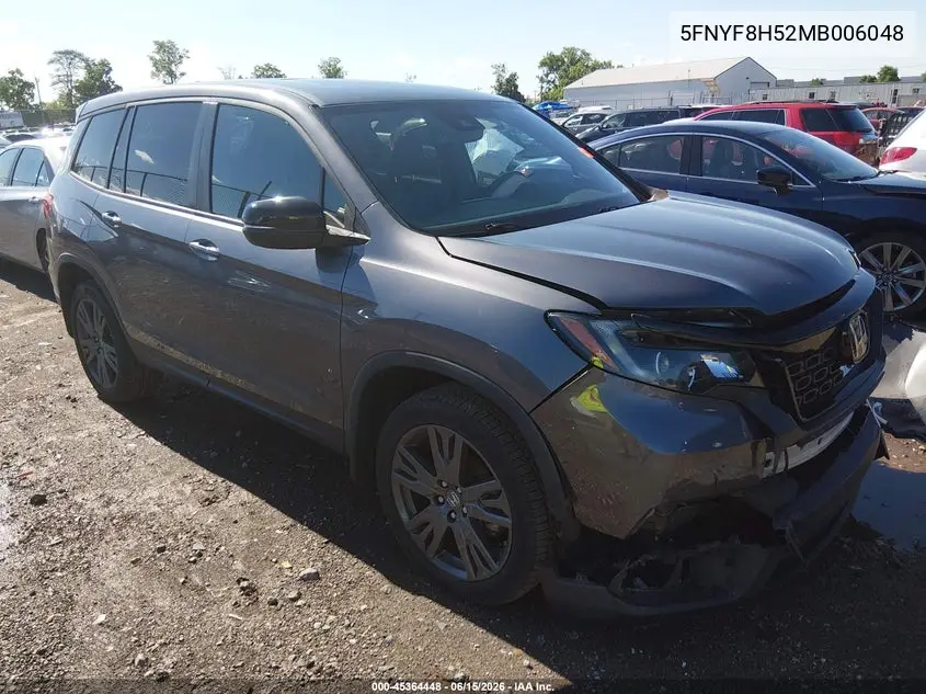 2021 Honda Passport Awd Ex-L VIN: 5FNYF8H52MB006048 Lot: 45364448