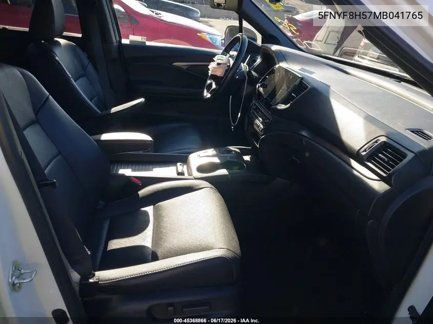 2021 Honda Passport Awd Ex-L VIN: 5FNYF8H57MB041765 Lot: 45368866
